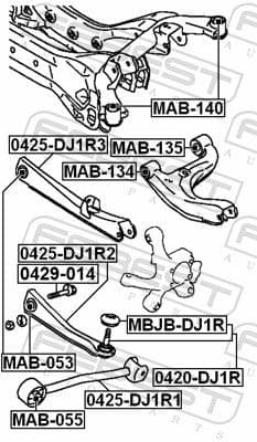 Control/Trailing Arm, wheel suspension 0425-DJ1R2 - image 2
