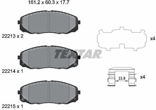 Brake Pad Set, disc brake Q+ 2221301