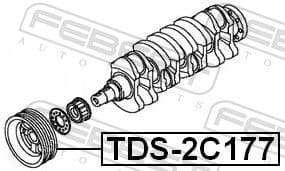 Belt Pulley, crankshaft TDS-2C177 - image 2