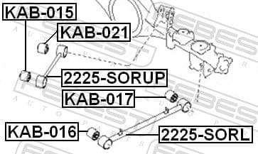 Mounting, control/trailing arm KAB-021 - image 2