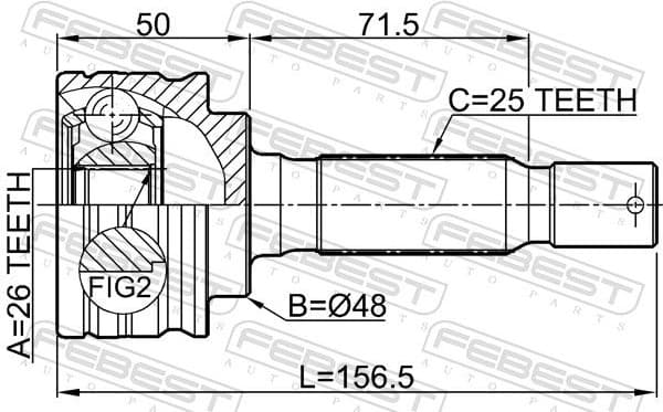 Joint Kit, drive shaft 0410-GA2RR - image 2