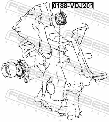 Deflection/Guide Pulley, V-ribbed belt 0188-VDJ201 - image 2