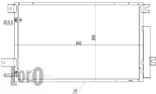 Condenser, air conditioning LORO 051-016-0035 - image 2