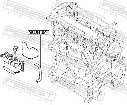 Hose, crankcase ventilation 05451-001 - image 2