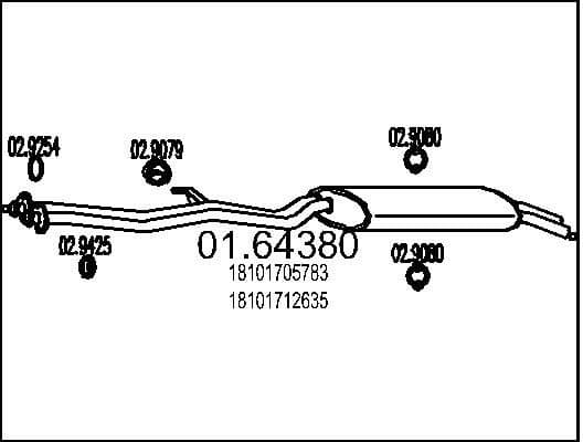 Rear Muffler 01.64380