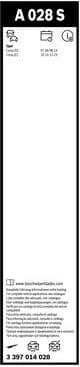 Wiper Blade Aerotwin 3 397 014 028