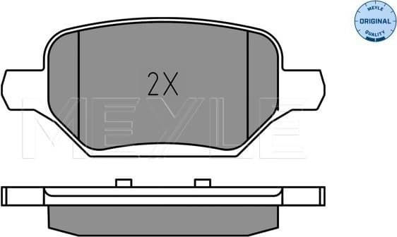 Brake Pad Set, disc brake MEYLE-ORIGINAL: True to OE. 025 229 3017 - image 2
