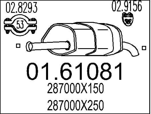 Rear Muffler 01.61081