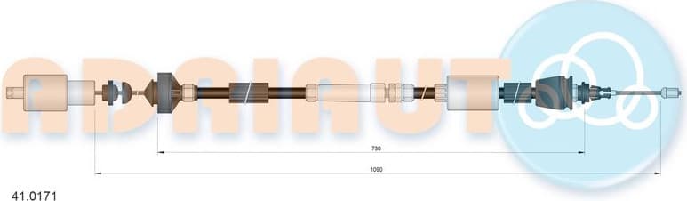 Cable Pull, clutch control 41.0171