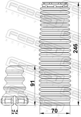Dust Cover Kit, shock absorber KSHB-SORC5F-KIT - image 2