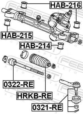 Mounting, steering gear HAB-216 - image 2