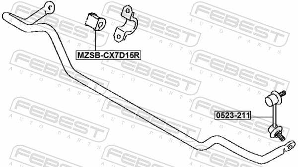 Mounting, stabiliser bar MZSB-CX7D15R - image 2