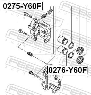 Piston, brake caliper 0276-Y60F - image 2