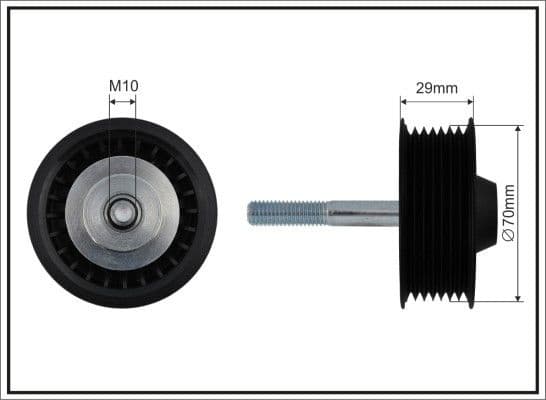 Deflection/Guide Pulley, V-ribbed belt 500510