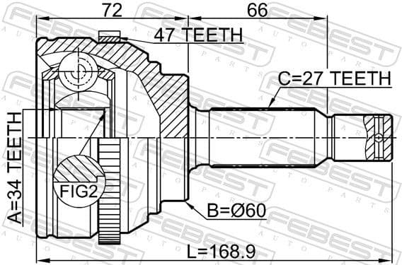 Joint Kit, drive shaft 2210-MAGA47 - image 2