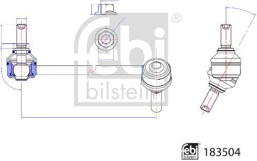 Link/Coupling Rod, stabiliser bar 183504