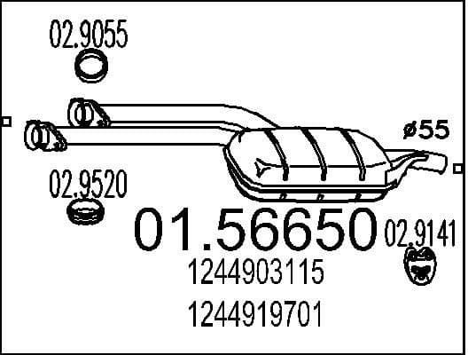 Centre Muffler 01.56650