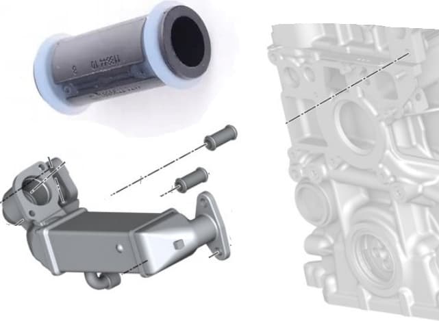 Gasket pipe unit EGR cooler 11717799853 - image 2