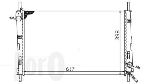 Radiator, engine cooling LORO 017-017-0015 - image 2