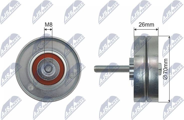 Deflection Pulley/Guide Pulley, V-belt RNK-MZ-014