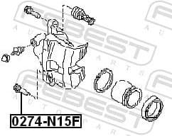 Guide Bolt, brake caliper 0274-N15F - image 2