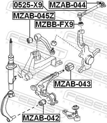 Mounting, control/trailing arm MZAB-044 - image 2