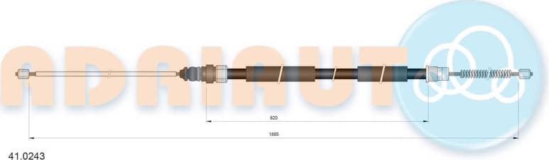 Cable Pull, parking brake 41.0243