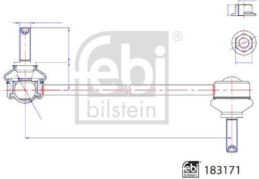 Link/Coupling Rod, stabiliser bar ProKit 183171