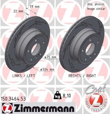 Brake Disc BLACK Z 150.3464.53