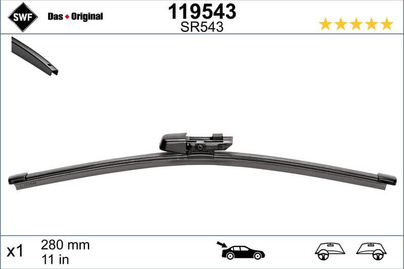 Wiper Blade DAS ORIGINAL REAR 119543