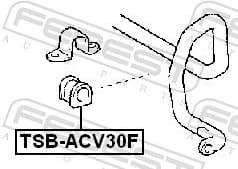 Mounting, stabiliser bar TSB-ACV30F - image 2