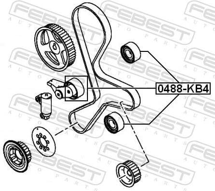Deflection Pulley/Guide Pulley, timing belt 0488-KB4 - image 2