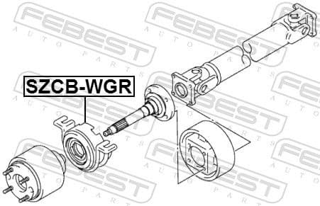 Bearing, propshaft centre bearing SZCB-WGR - image 2
