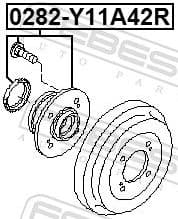 Wheel Hub 0282-Y11A42R - image 2