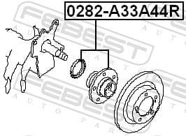 Wheel Hub 0282-A33A44R - image 2