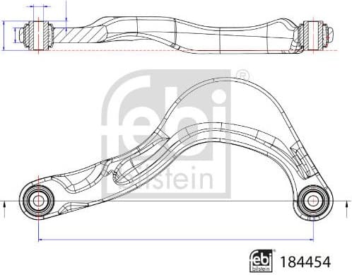 Control/Trailing Arm, wheel suspension 184454