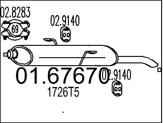 Rear Muffler 01.67670