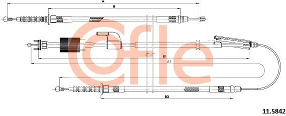 Cable Pull, parking brake 92.11.5842