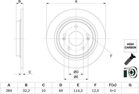Brake Disc 0 986 479 G77