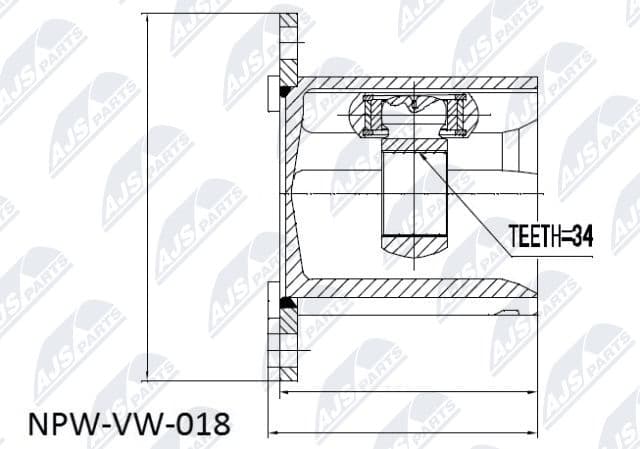 Joint Kit, drive shaft NPW-VW-018