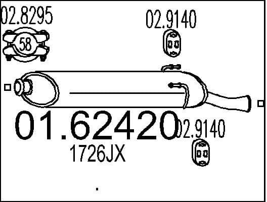 Rear Muffler 01.62420