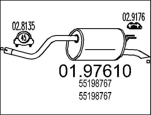 Rear Muffler 01.97610
