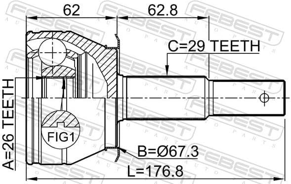 Joint Kit, drive shaft 0210-R51AT - image 2