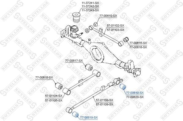 Mounting, control/trailing arm 77-00619-SX - image 2