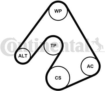 V-ribbed Belt Set 5PK1207K1 - image 2