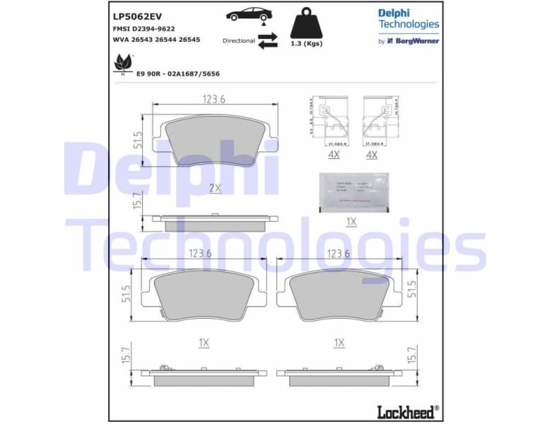 Brake Pad Set, disc brake LP5062EV