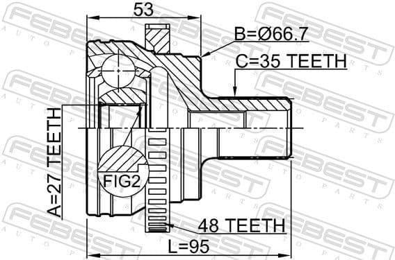 Joint Kit, drive shaft 1610-220A48 - image 2