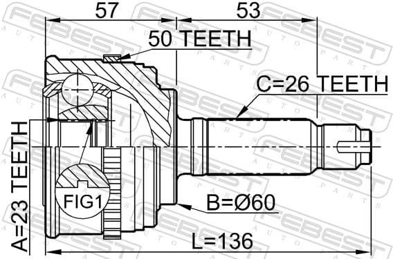 Joint Kit, drive shaft 0310-058A50 - image 2