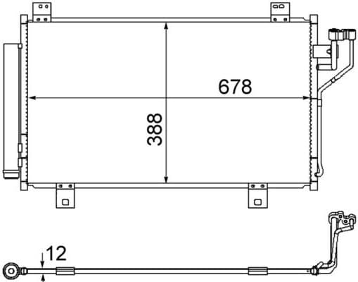 Condenser, air conditioning BEHR AC 865 000S