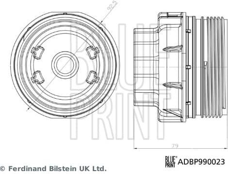 Cap, oil filter housing Blue Print Solution ADBP990023 - image 3